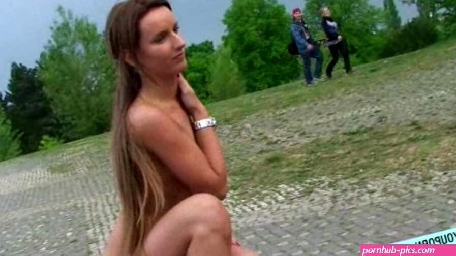 Shy Babe Martina Naked On Public Streets