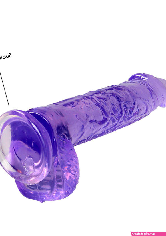 Handful Crystal Clear Transparante Dildo Paars 15 cm