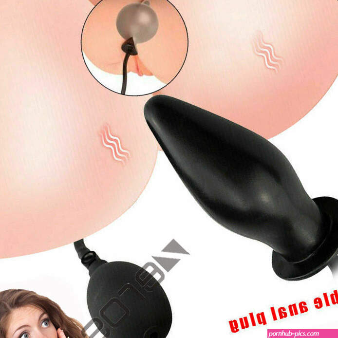 Wearable Expandable Inflatable Dildo Pump Anal Butt Plug G-Spot Couple Sex Toys