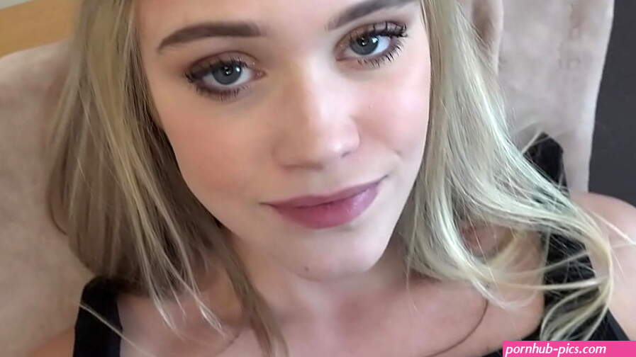 All-natural busty blonde Chloe Rose cigarette smoking fetish and blowjob POV