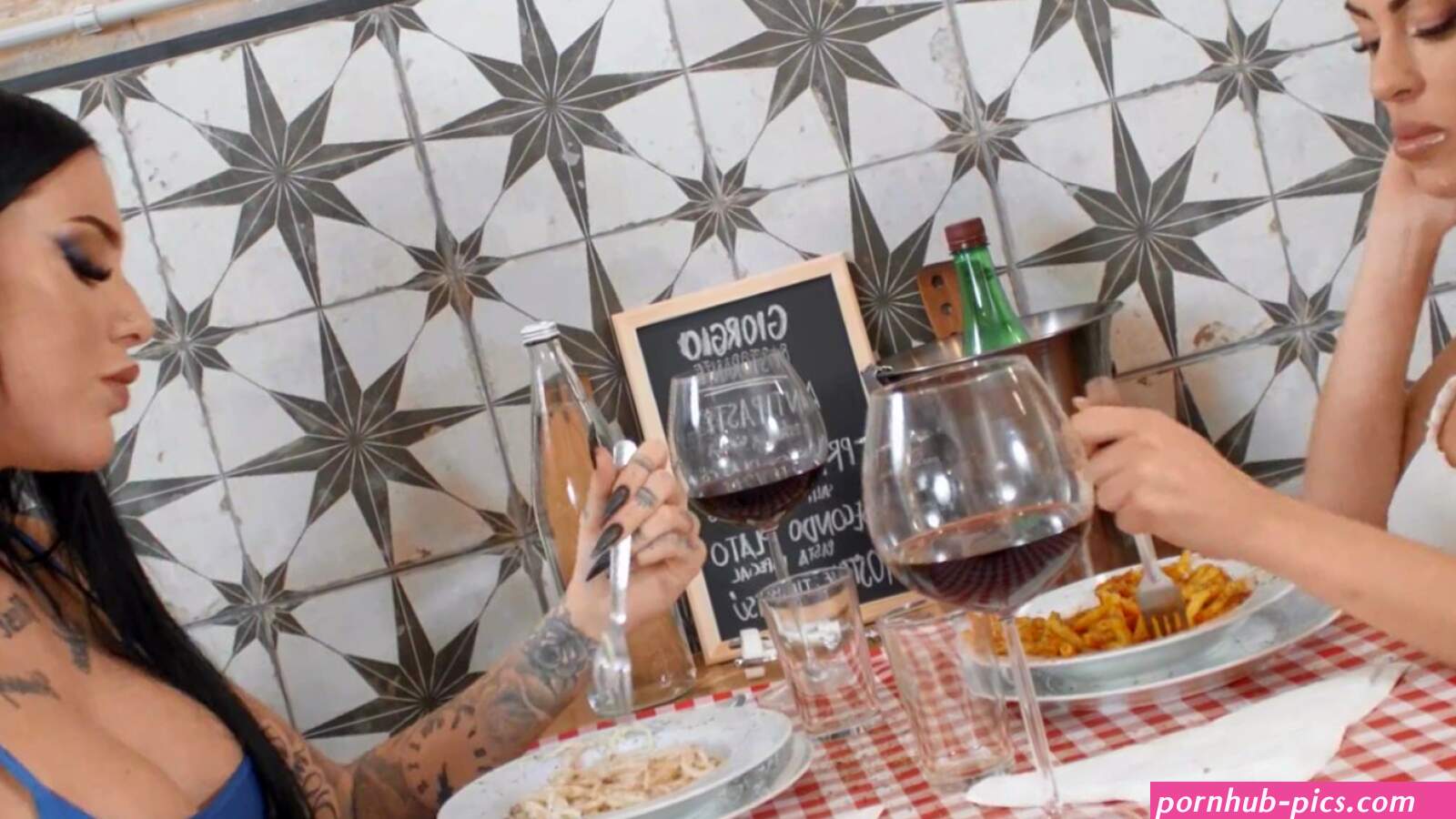Dinner And A Wet Threesome porn picture gallery
