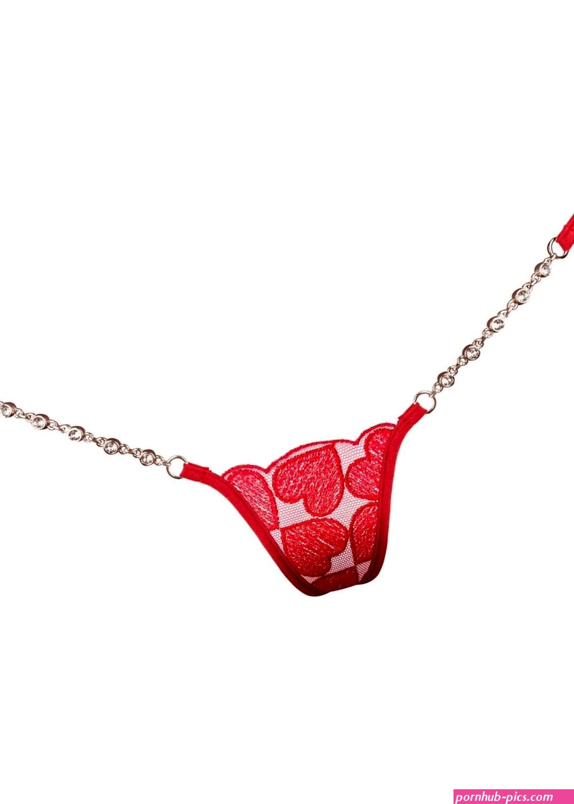 Lucky Cheeks Queen of Hearts Red Luxury Micro G-String Sexy Lingerie