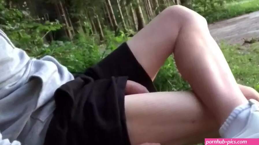 Risky masturbation on a busy road