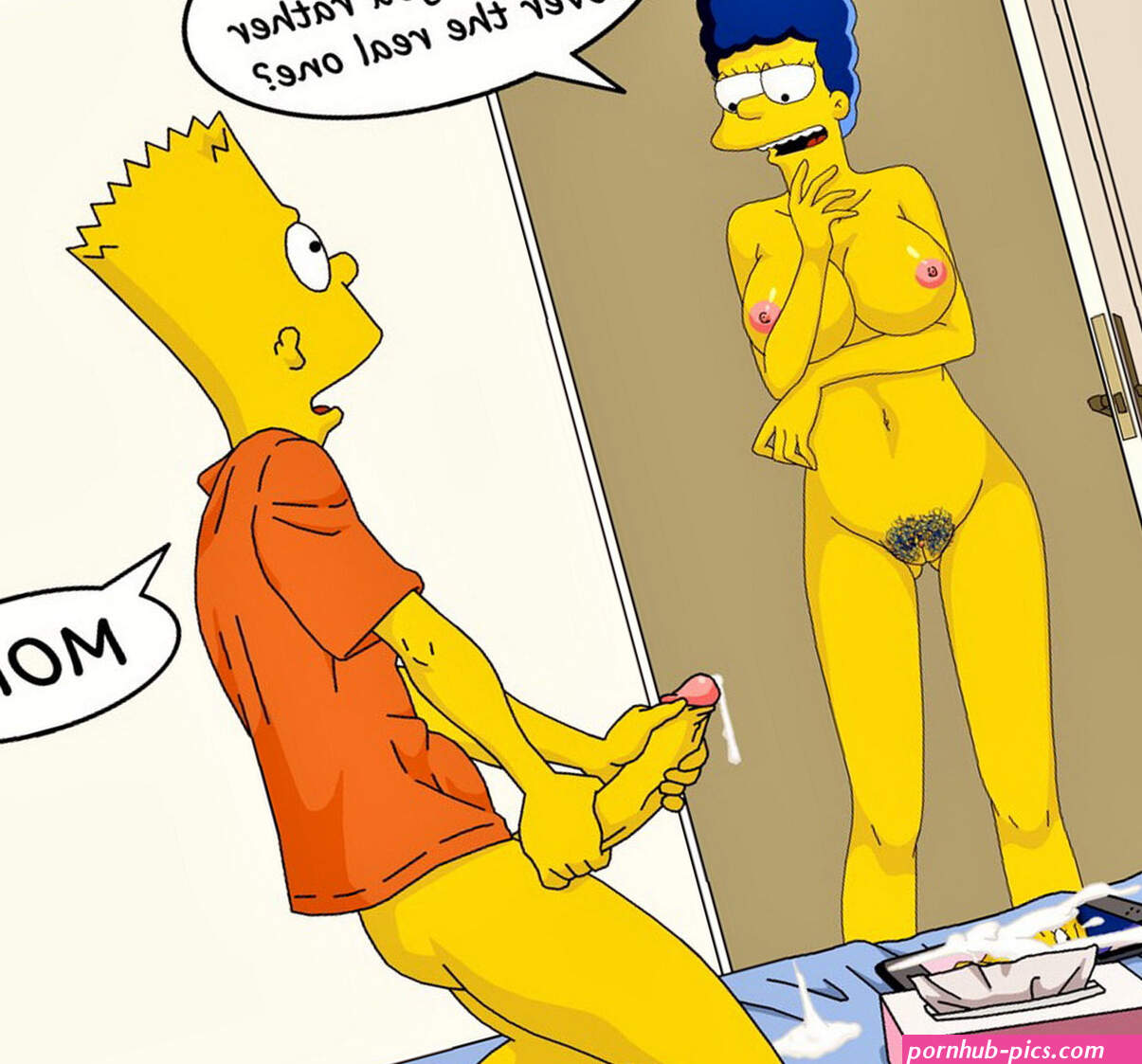 Marge and Bart Nude