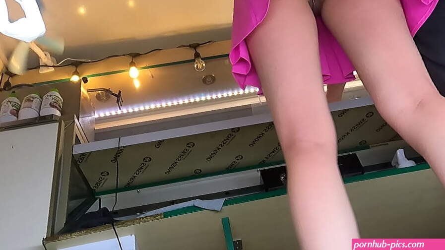 Cute teen got extra cash for working without panties