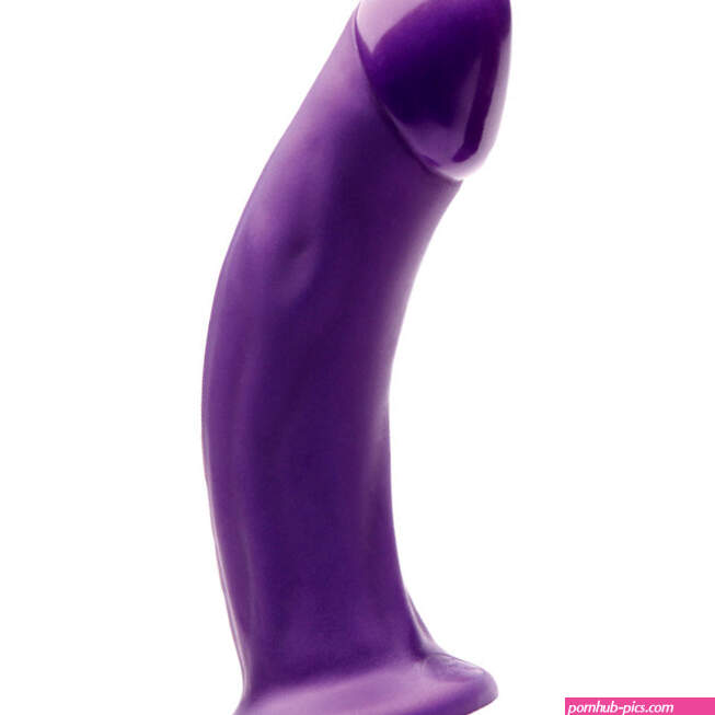 Buy the Harness ready Adam Super Soft Realistic Silicone Dildo Midnight Purple