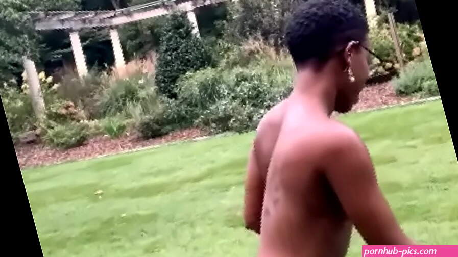 She gets naked outside