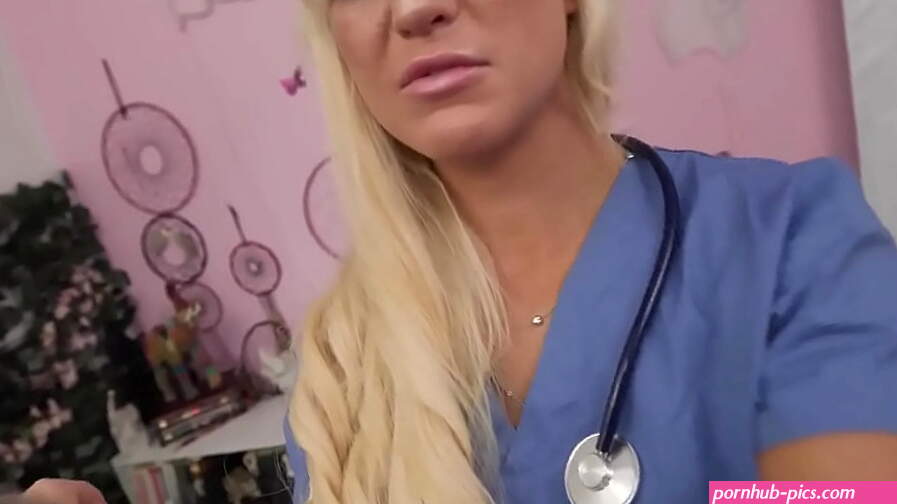 Sexy Curvy Blonde Nurse Bree Brooks Give JOI