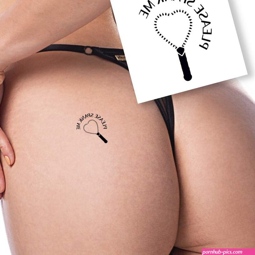 Tatuagem Temporria Sensual Sexy com a Frase Please Spank Me Preta :: Sex Shop Loja do Prazer
