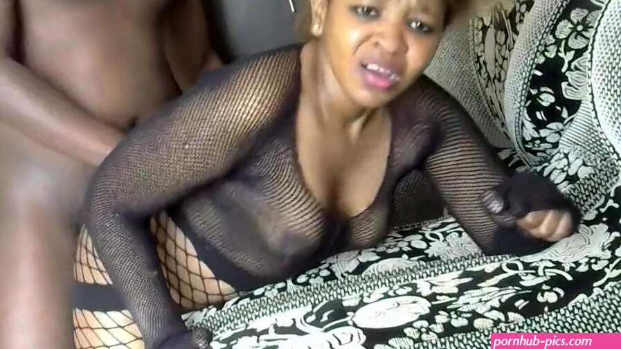 Sexy ebony minx gets a creampie ad squirts