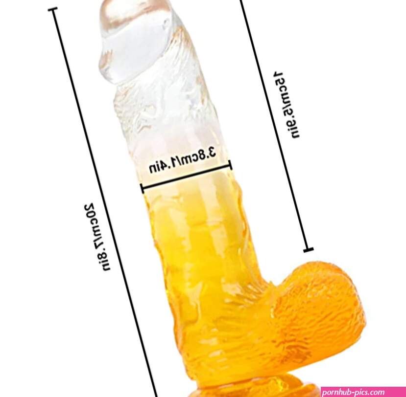 Hand-Free Realistic Texture Dildo Suction Cup Transparent Gradient In