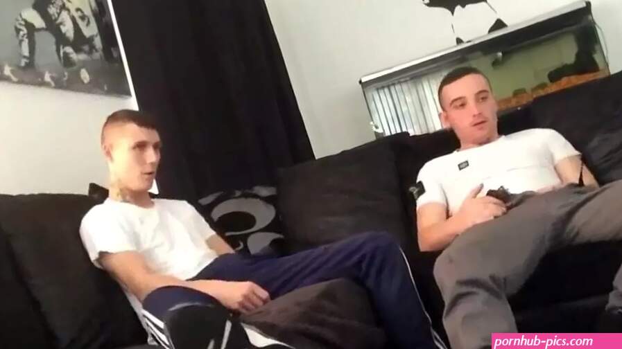 Str8 British Guys Jerking off to Porn and Cant Resist to Every Others Jock