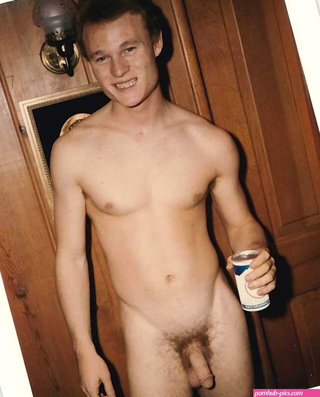 Male Nude Holding Can