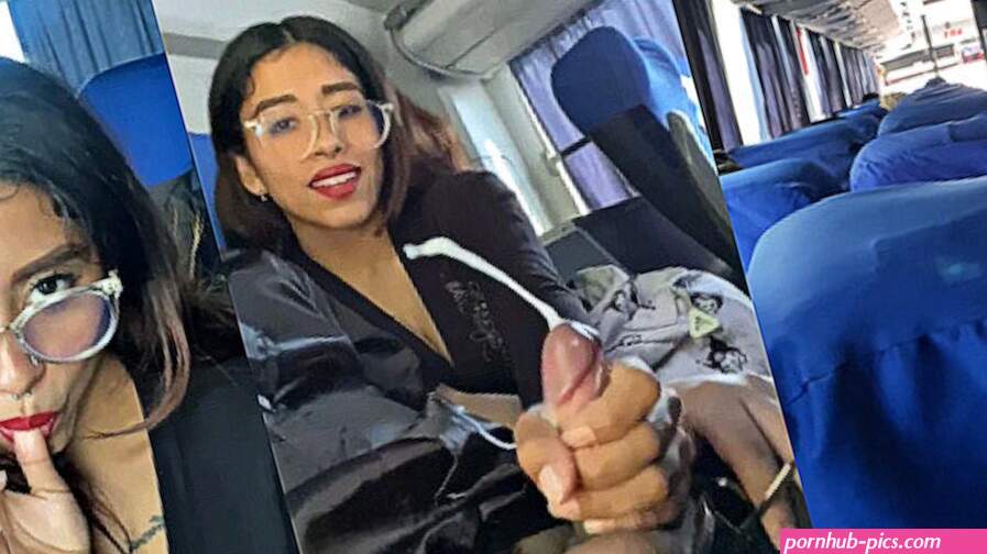 Pendeja de Lentes me hace correr 2 veces en el Bus