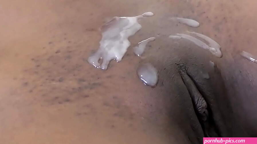 Cum on black pussy compilation