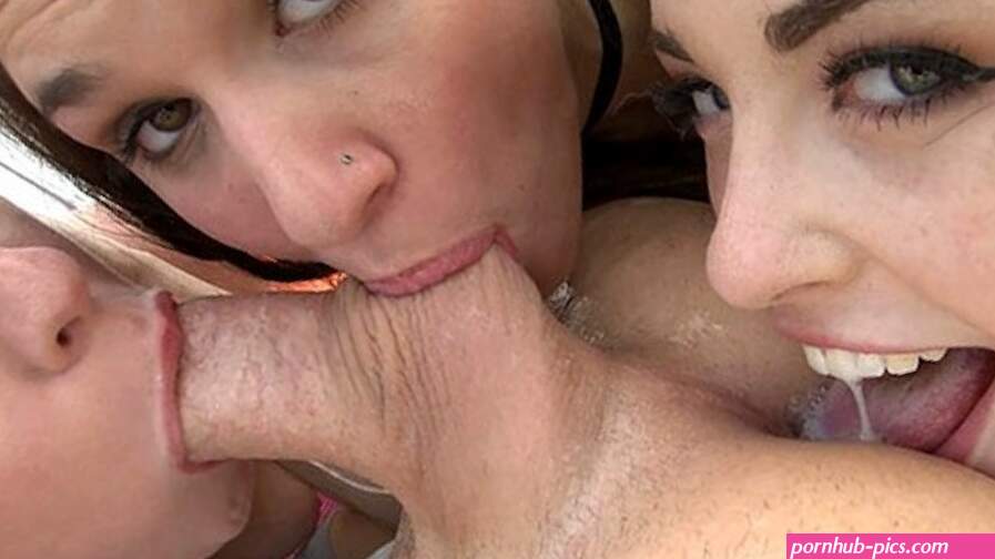 SWALLOWED Chloe Luna and Cadence threeway deepthroat