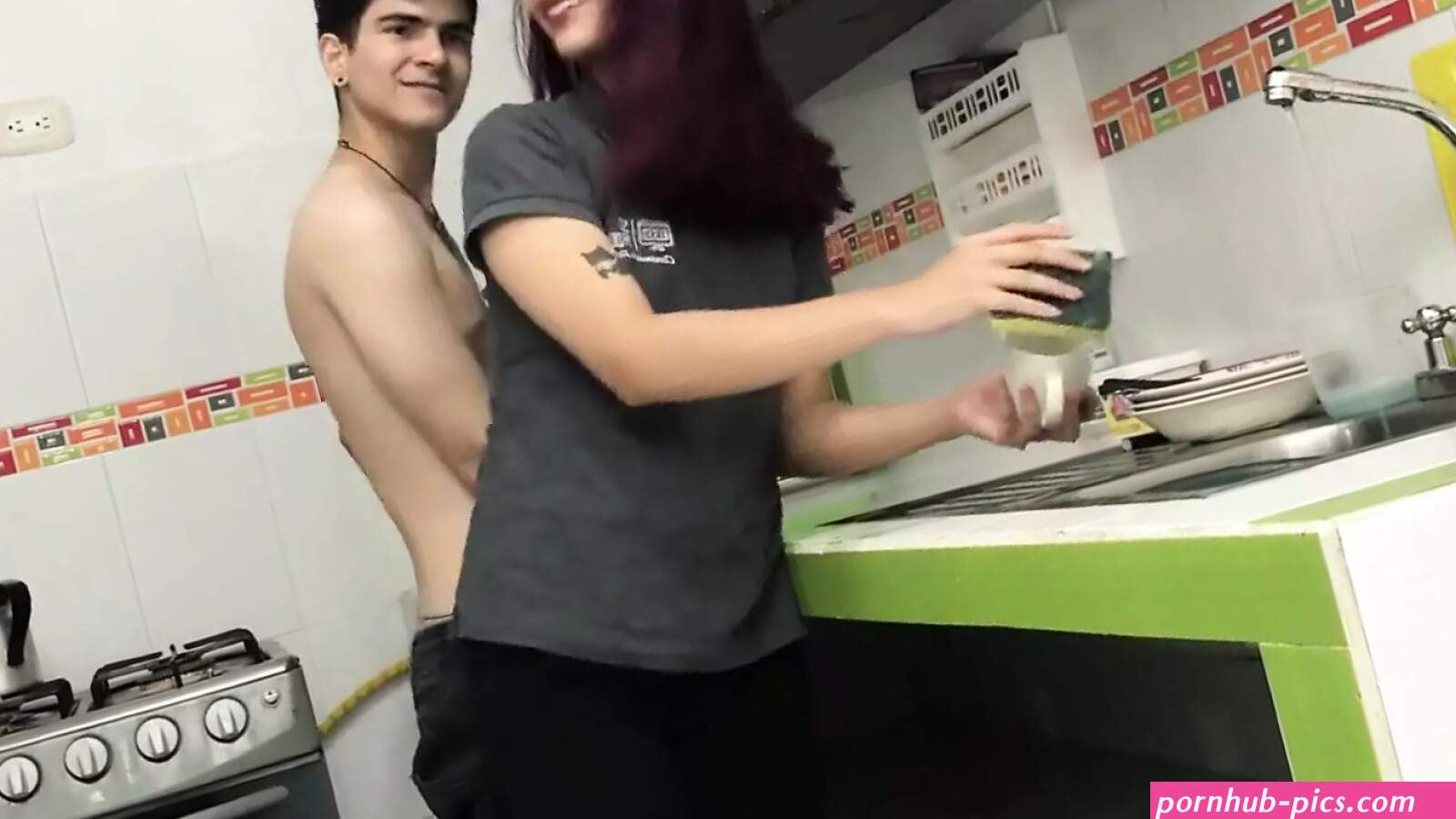 I get Horny and Ask My Stepbrother to Fuck Me in the Kitchen