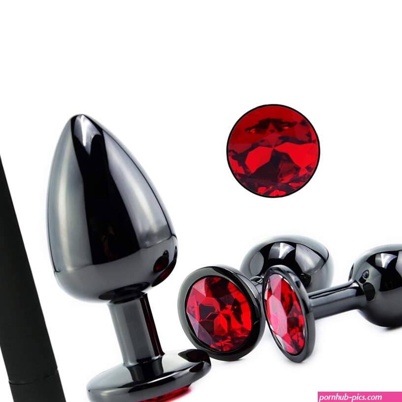 Max Anal Ruby Bling gun metal butt plugs