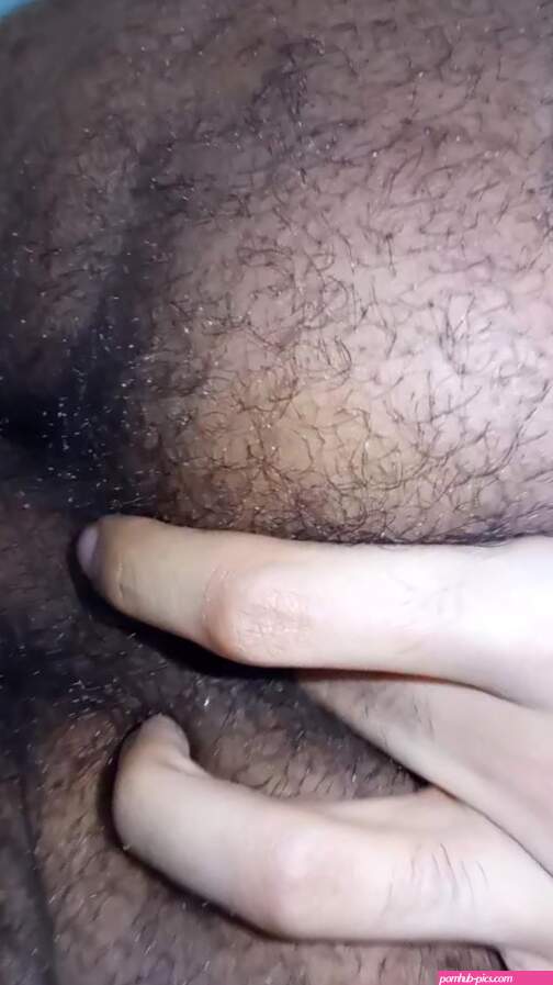 Close up hairy ass fingering