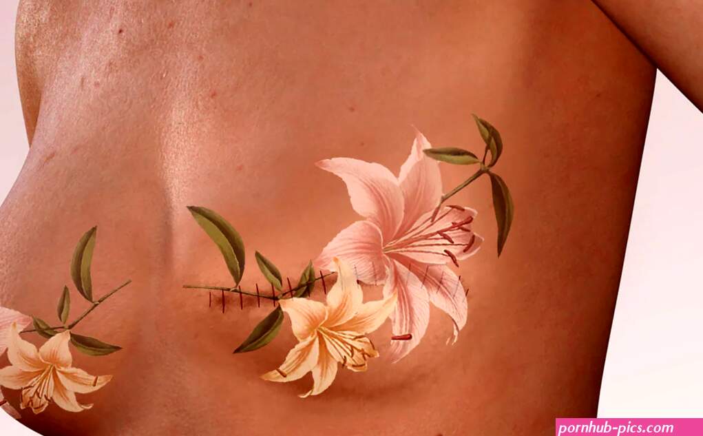 Lily Breast Tattoo