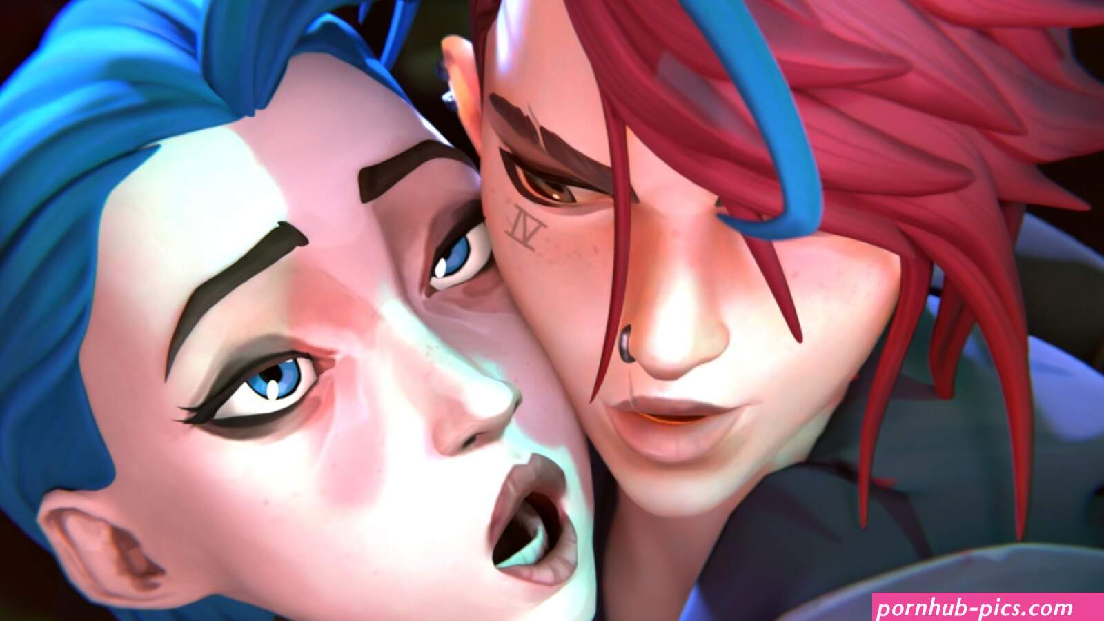Oil and Fire Arcane Jinx Vi and some Random Dude