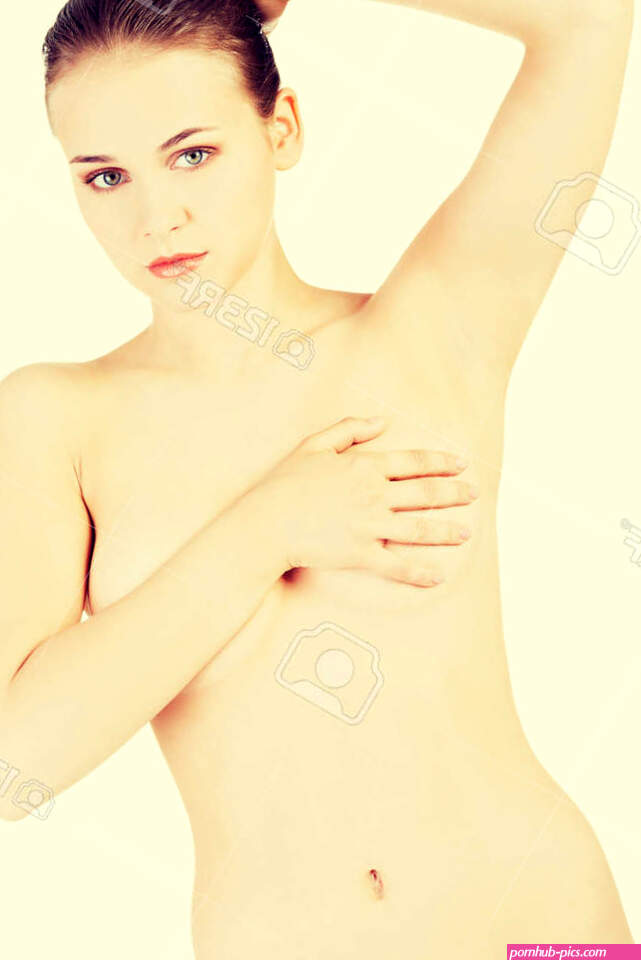 Sexy Naked Woman Holding Her Breasts And Holding Arm Behind The Neck. Isolated On White. Royalty-Vrije Foto Plaatjes Beelden en Stock Fotografie. Image 63178564