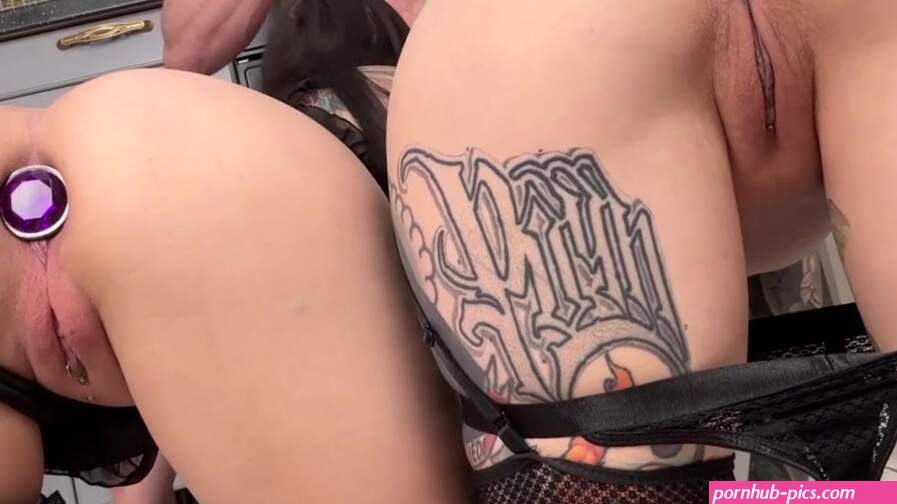 Hot anal on the kitchen