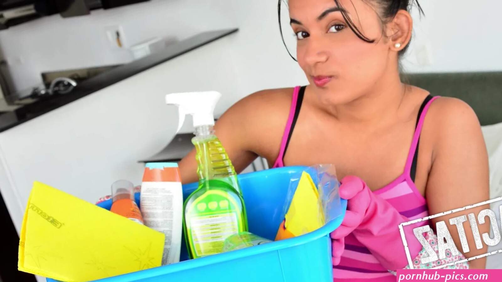 Latina Maid Camila Marin fucked by her boss while shes cleaning
