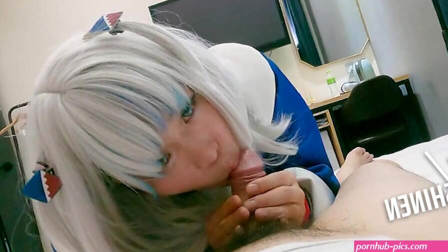 Hololive POV Blowjob Gawr Gura Cosplay 12