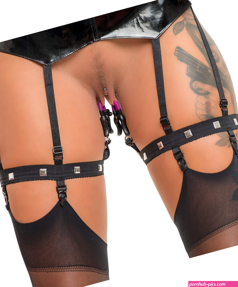 Bad Kitty Suspender Belt with Clamps
