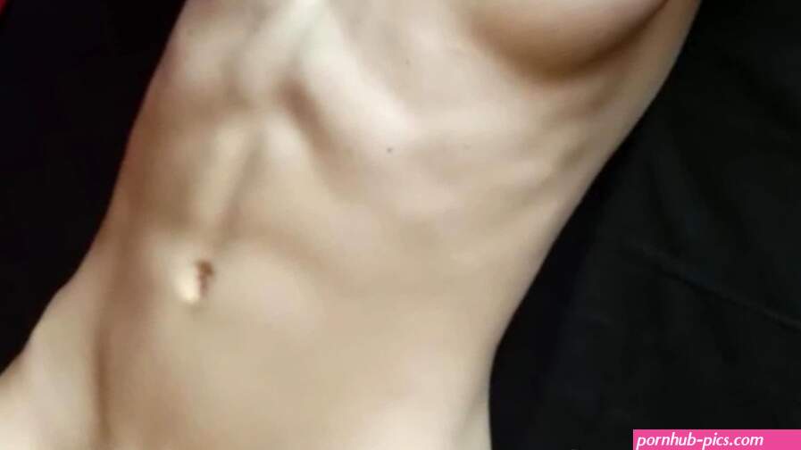 Skinny sexy nude girl abdominals fitness model
