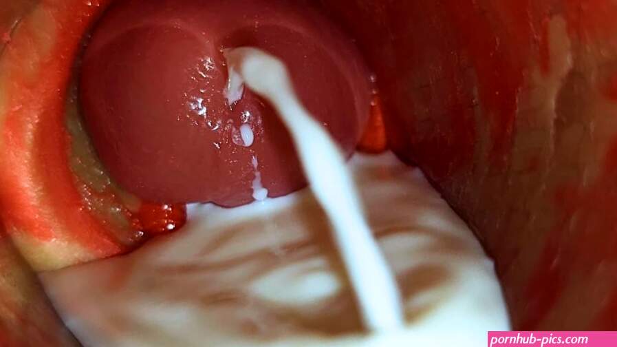 Camera Inside Deep Pussy Captures Huge Ejaculation of Sperm Asmr