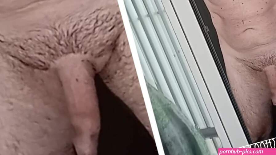 Hung sexy mature neighbor caught naked checking his garden gate...