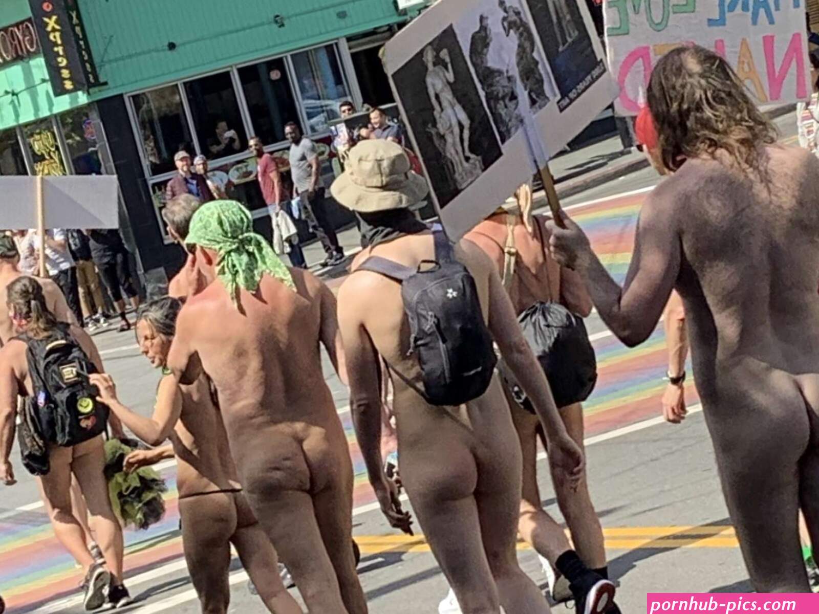 Dozens march in the buff through San Francisco advocating for public nudity
