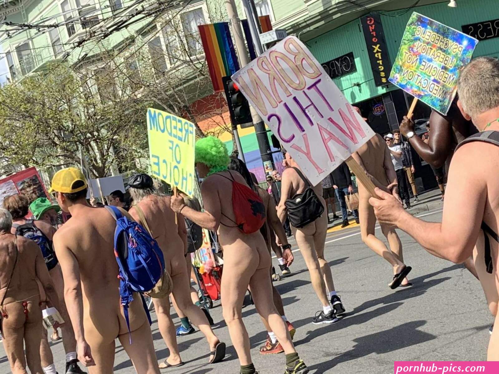 Dozens march in the buff through San Francisco advocating for public nudity