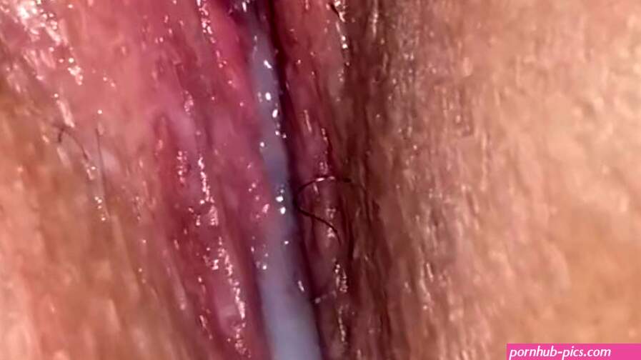 Wife shows POV after gang bang creampie cum oozing perfect pussy.