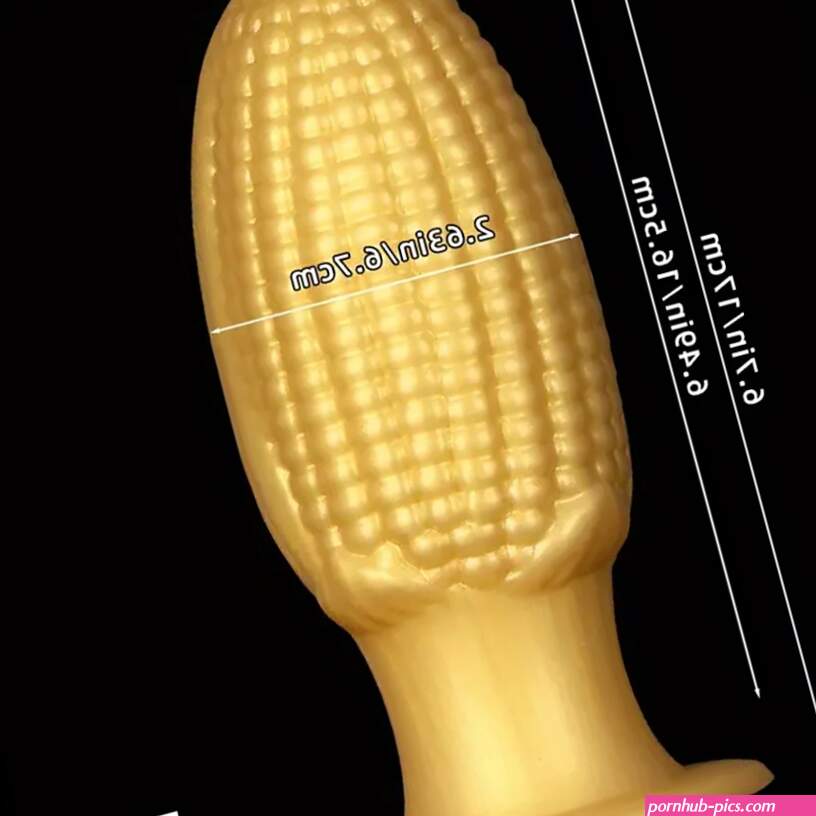 5.9in 6.7in 8.07in Silicone Corn Anal Plug Golden Fat Thick Real Dildo