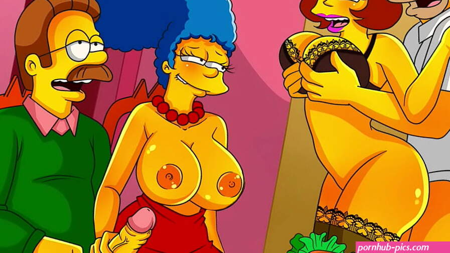Devolviendo la amabilidad! Intercambiar esposas! Los Simpson porno de los Simpson