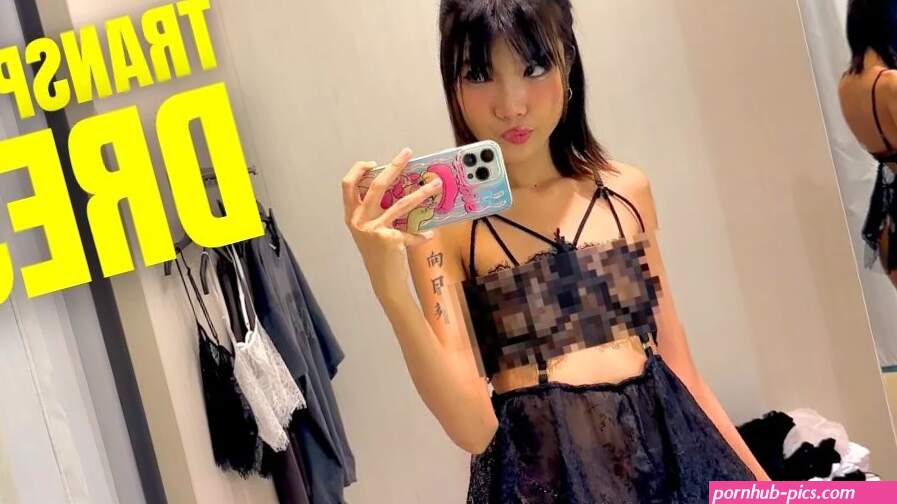 4K TRANSPARENT Dresses With Mirror View Nami TryOn Top From The Start