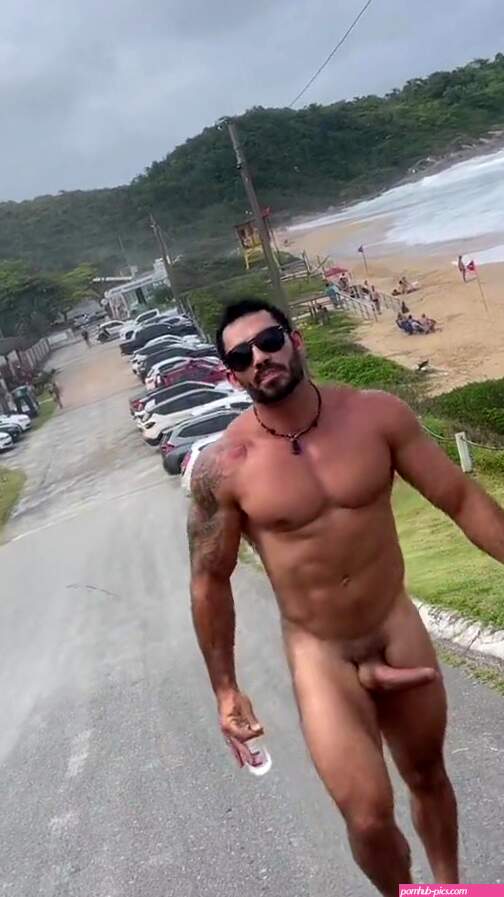 Walking naked in public with a boner