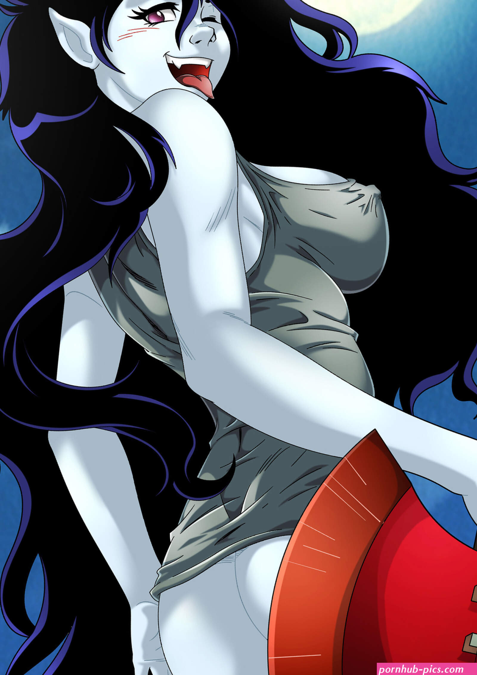 Sexy Marceline seduces men with her nude cartoon ass