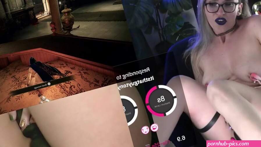 Goth meiden livestream Elden Ring Orgasm Challenge!