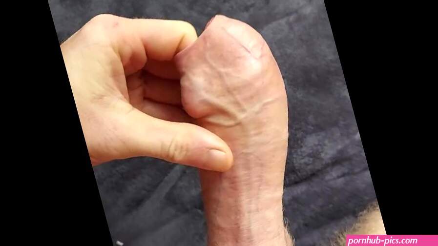 Slipping a finger under my foreskin