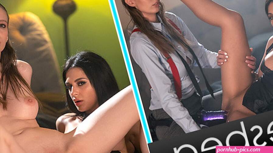 Lesbea Mia Trejsi and big tits Swedish babe dominant lesbian strapon orgasm