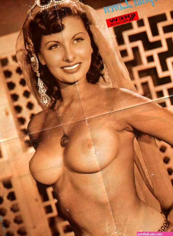 Sophia Loren Half-Nude Pinup Girl