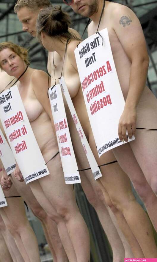 20 Naked protesters