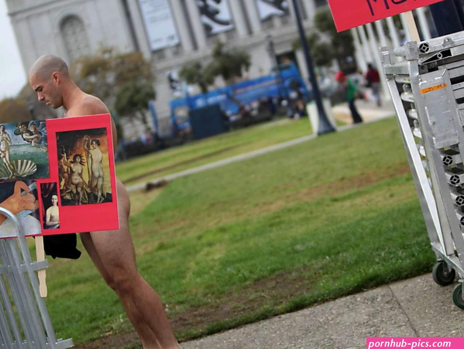 Getting buck naked in front of City Hall