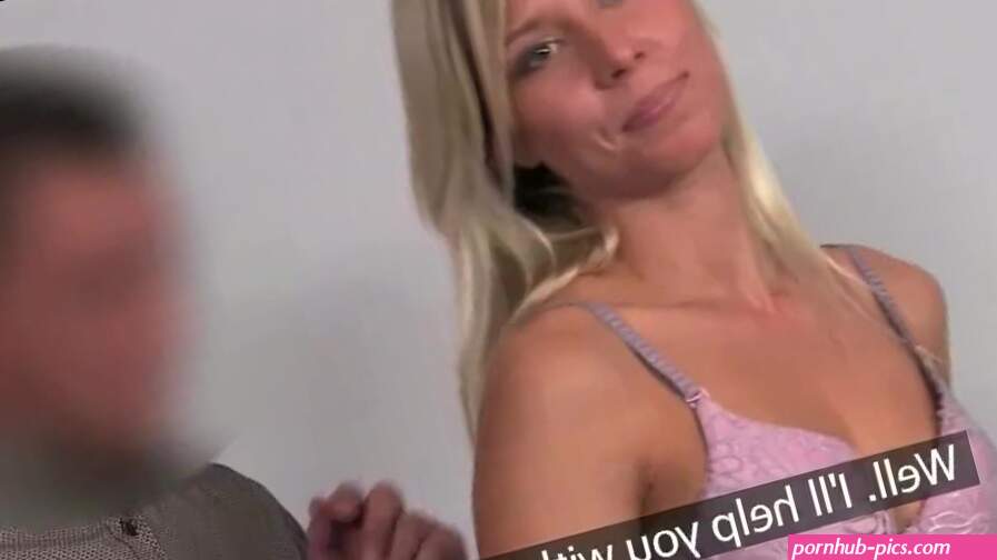 Czech Blonde takes two dicks in Casting interview
