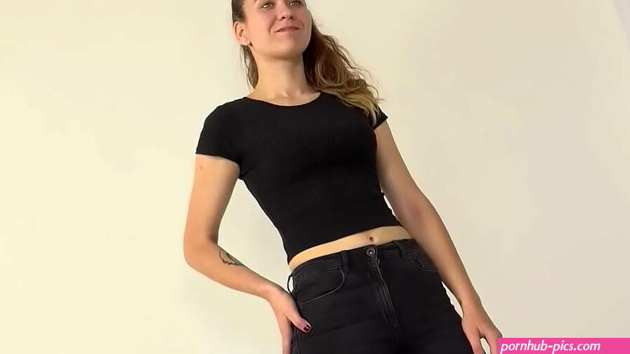 Czech teen at her first casting