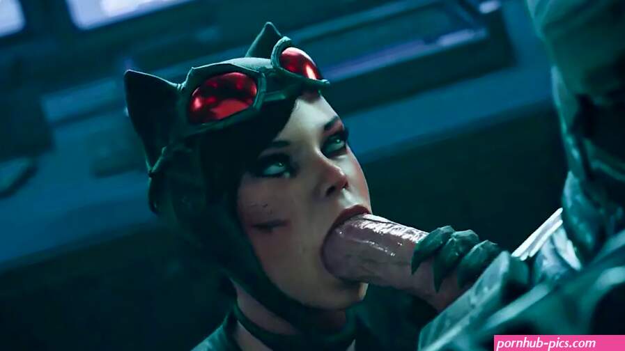 Catwoman giving Batman a blowjob